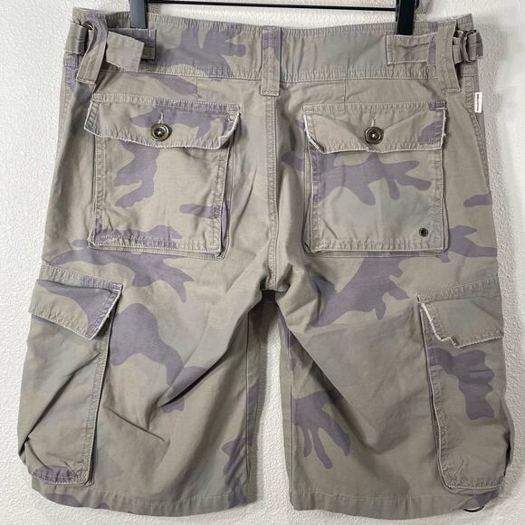 Y2K Hollister Women's Camo Cargo Utility Shorts Grunge Androgynous Size M 8 - Picture 2 of 8